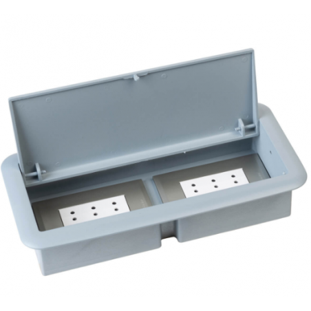 Pasacables Redondo con 4 Puertos USB para escritorio o mesa