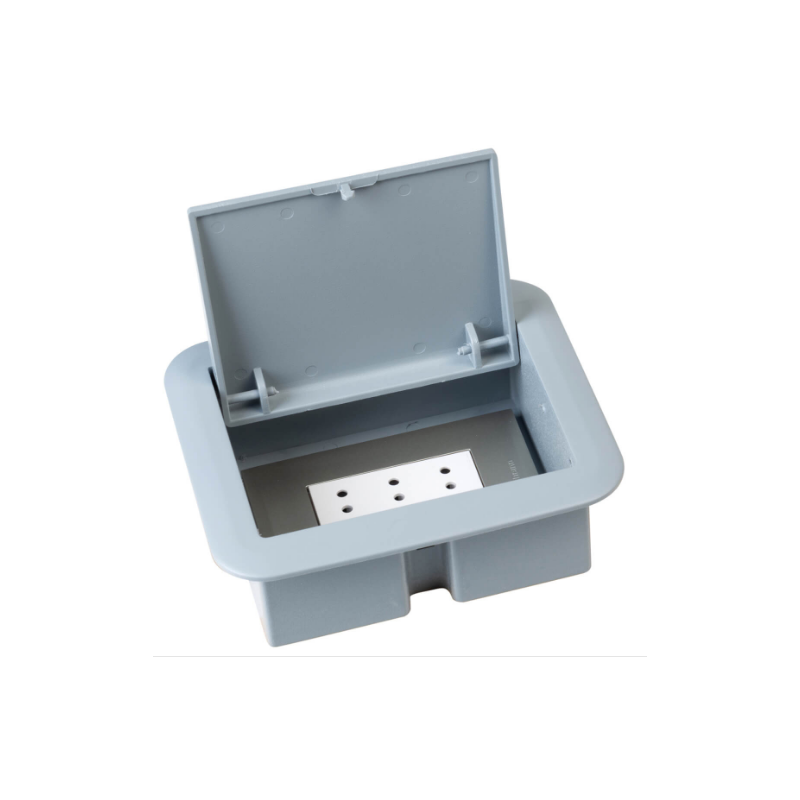 Caja eléctrica Doble para Mesa  Para 2 enchufes, USB o interruptores